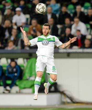 6. April 2016: Wolfsburg, Volkswagen Arena: Fussball UEFA Champions League, Viertelfinale: VfL Wolfsburg - Real Madrid: Wolfsburgs Vieirinha.