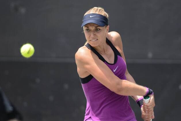 April 6, 2016 - Charleston, South Carolina, United States - SABINE LISICKI of Germany in action during her match vs. Y. Putintseva at the Volvo Car Open Tennis 2016 - Volvo Car Open - Day 3 - ZUMAl132