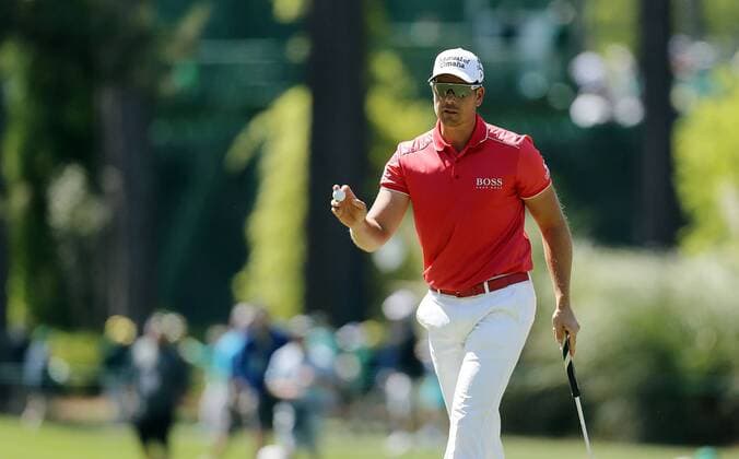 April 7, 2016 - Augusta, GA, USA - Henrik Stenson makes his putt on the third green during the first round of the Masters Golf Tournament on Thursday, April 7, 2016, at Augusta National Golf Club in Augusta, Ga. Master s - ZUMAm67_