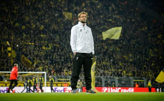 Themen der Woche - SPORT 7. April 2016: Dortmund, Signal-Iduna-Park: Fussball UEFA Europa League: Borussia Dortmund - FC Liverpool: Liverpools Trainer Juergen Klopp.