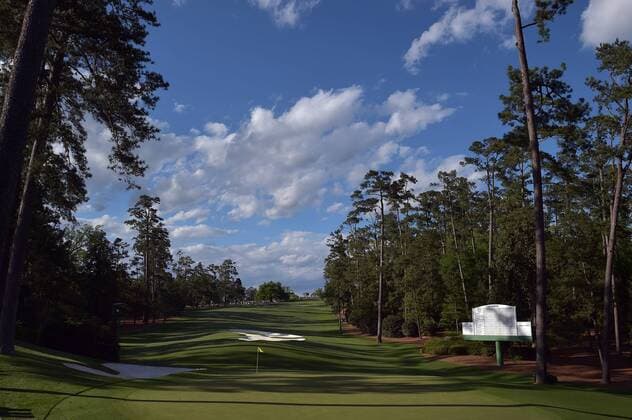 The 10th green is seen during the 2016 Masters Tournament at Augusta National in Augusta, Georgia on April 7, 2016.  AUG20160407313 KEVINxDIETSCH