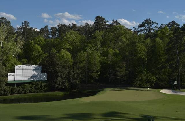Amen Corner is seen during the 2016 Masters Tournament at Augusta National in Augusta, Georgia on April 7, 2016.  AUG20160407315 KEVINxDIETSCH