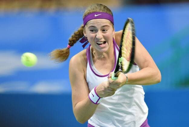 2016.04.08 Katowice Spodek Hall Women tennis tournament WTA Katowice Open 2016 game Jelena OSTAPENKO (LAT) vs. Timea BABOS (HUN) Jelena OSTAPENKO  20160408LUK003