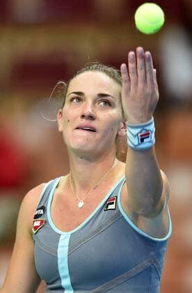 2016.04.08 Katowice Spodek Hall Women tennis tournament WTA Katowice Open 2016 game Jelena OSTAPENKO (LAT) vs. Timea BABOS (HUN) Timea BABOS  20160408LUK004