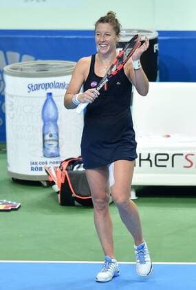2016.04.08 Katowice Spodek Hall Women tennis tournament WTA Katowice Open 2016 Magda LINETTE (POL) vs. Pauline PARMENTIER (FRA) Pauline PARMENTIER  20160408LUK280