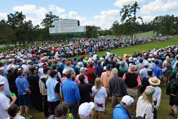 Jordan Spieth hits his tee shot on the 8th hole in the second round of the 2016 Masters Tournament at Augusta National in Augusta, Georgia on April 8, 2016. Tom Watson announced that this 2016 Masters will be his last.  MAS20160408134 KEVINxDIETSCH