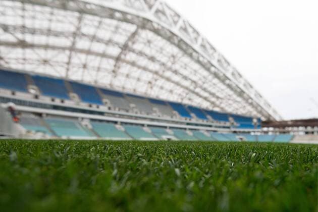 SOCHI, RUSSIA. APRIL 10, 2016. Fisht Stadium, a venue for 2018 FIFA World Cup WM Weltmeisterschaft Fussball matches. Yevgeny Reutov TASS  TS01F1B3
