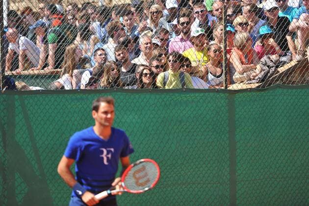 Roger Federer (Sui) TENNIS : Monte Carlo Rolex Masters 2016 - 10 04 2016 TennisMagazine Panoramic 