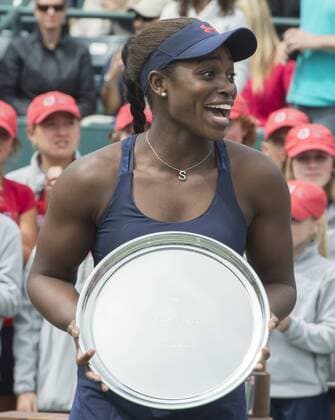 April 10, 2016: Sloane Stephens (USA) wins the final, a trophy, and a car against Elena Vesnina (RUS) 7-6, 6-2, at the Volvo Car Open being played at Family Circle Tennis Center in Charleston, South Carolina. Â© TENNIS 2016: Volvo Car Open APRIL 16 - ZUMAc04_