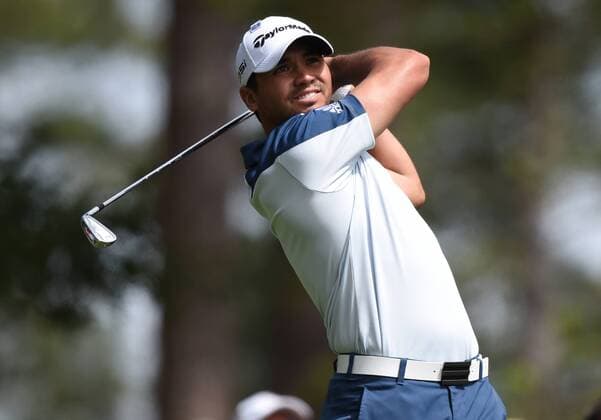 Jason Day of Australia hits his tee shot on the 4th hole in the final round of the 2016 Masters Tournament at Augusta National in Augusta, Georgia on April 10, 2016.  MAS20160410101 KEVINxDIETSCH