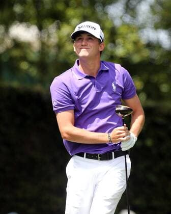 April 10, 2016 - Augusta, GA, USA - Smylie Kaufman watches his shot from the second tee during the final round of the Masters on Sunday, April 10, 2016, at Augusta National Golf Club in Augusta, Ga. Masters final round - ZUMAm67_