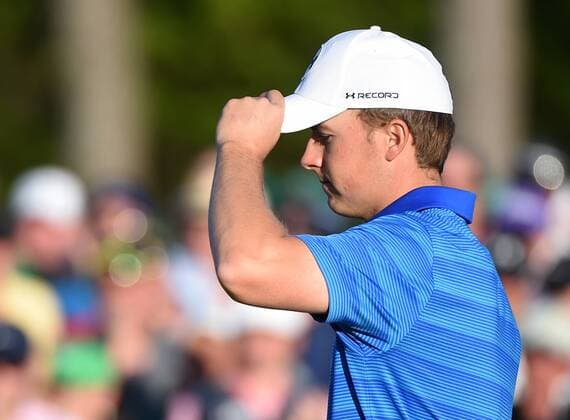 Jordan Spieth stands on the 18th green in the final round of the 2016 Masters Tournament at Augusta National in Augusta, Georgia on April 10, 2016. Spieth lost control of the round after making a score of 7 on the par 3 12th hole knocking 2 balls into the water and failed to repeat as Masters champion. Danny Willett won in his second Masters and he became the first player from England to win the green jacket since Nick Faldo in 1996.  MAS20160410167 KEVINxDIETSCH