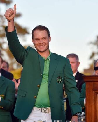 Themen der Woche - SPORT April 10, 2016 - Augusta, GA, USA - Masters champion Danny Willett celebrates winning the 80th Masters on Sunday, April 10, 2016, at Augusta National Golf Club in Augusta, Ga. Masters final round - ZUMAm67_