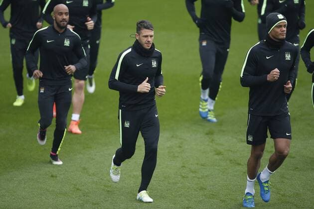 Martin Demichelis of Manchester City during the UEFA Champions League training at the Etihad Campus. Photo credit should read: Philip Oldham Sportimage EDITORIAL USE ONLY. No use with unauthorised audio, video, data, fixture lists, club league logos or live services. Online in-match use limited to 120 images, no video emulation. No use in betting, games or single club league player publications.