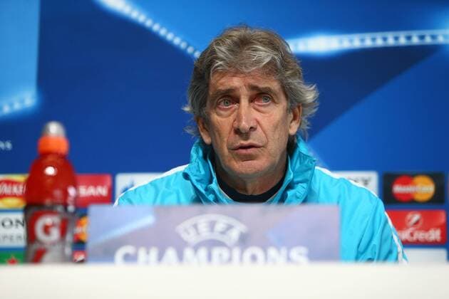 Manuel Pellegrini, manager of Manchester City during the UEFA Champions League press conference PK Pressekonferenz at the Etihad Campus. Photo credit should read: Philip Oldham Sportimage EDITORIAL USE ONLY. No use with unauthorised audio, video, data, fixture lists, club league logos or live services. Online in-match use limited to 120 images, no video emulation. No use in betting, games or single club league player publications.