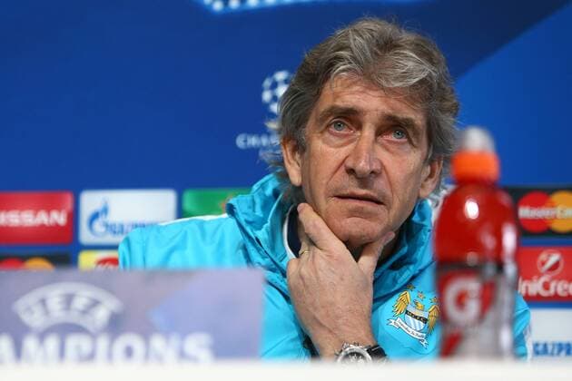 Manuel Pellegrini, manager of Manchester City during the UEFA Champions League press conference PK Pressekonferenz at the Etihad Campus. Photo credit should read: Philip Oldham Sportimage EDITORIAL USE ONLY. No use with unauthorised audio, video, data, fixture lists, club league logos or live services. Online in-match use limited to 120 images, no video emulation. No use in betting, games or single club league player publications.