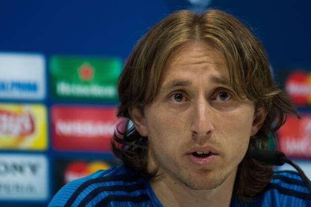 Spain: Real Madrid press conference PK Pressekonferenz Real Madrid player Luka Modric during a press conference a day before Champions League match against Wolfsburgo.  MarcosxdelxMazo
