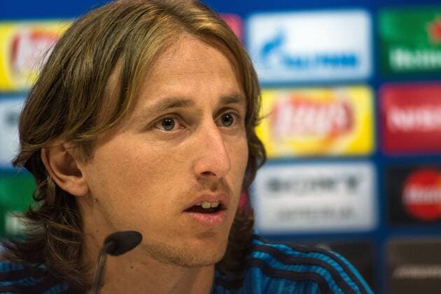 Spain: Real Madrid press conference PK Pressekonferenz Real Madrid player Luka Modric during a press conference a day before Champions League match against Wolfsburgo.  MarcosxdelxMazo