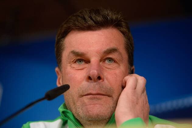 Dieter Hecking (Trainer, Wolfsburg) auf der Abschluss-Presserkonferenz in Madrid, xjgx