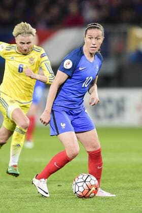 Camille Abily (france) FOOTBALL : France vs Ukraine - Match Qualificatif Euro2017 - 11 04 2016 JBAutissier Panoramic 