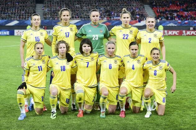 Mannschaftsbild Ukraine - Match Qualificatif Euro2017 - 11 04 2016 JBAutissier Panoramic 