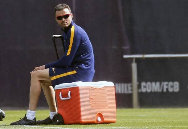 BARCELONA -april 12- SPAIN: Luis Enrique Martinez during the training before the Champions League match against Atletico de Madrid, celebrated in the Ciutat Esportiva Joan Gamper, on april 12, 2016. Photo: Joan Valls Urbanandsport Cordon Press  xJoanxValls Urbanandsportx xFC-BARCELONA-TRAINING-CHAMPIONS-LEAGUEx
