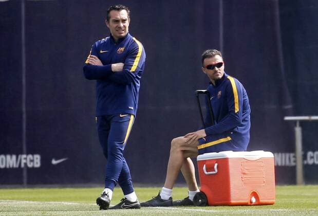 BARCELONA -april 12- SPAIN: Luis Enrique Martinez during the training before the Champions League match against Atletico de Madrid, celebrated in the Ciutat Esportiva Joan Gamper, on april 12, 2016. Photo: Joan Valls Urbanandsport Cordon Press  xJoanxValls Urbanandsportx xFC-BARCELONA-TRAINING-CHAMPIONS-LEAGUEx