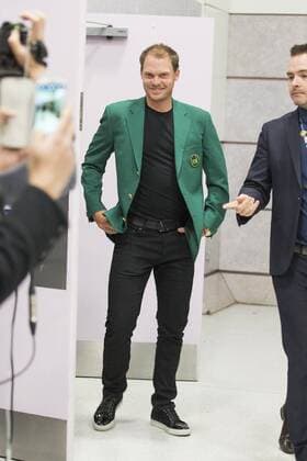 April 12, 2016 - Manchester, Lancashire, UK - Manchester UK. US Masters champion David Willett arrives back in Britain at Manchester Airport this morning after scooping the Ã‚Â£1.8M top prize in Augusta. David Willett  - ZUMAl94_