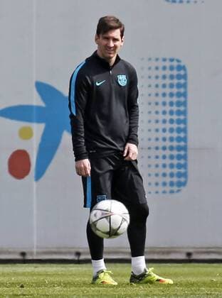 BARCELONA -april 12- SPAIN: Lionel Messi during the training before the Champions League match against Atletico de Madrid, celebrated in the Ciutat Esportiva Joan Gamper, on april 12, 2016.  xJoanxValls Urbanandsportx xFC-BARCELONA-TRAINING-CHAMPIONS-LEAGUEx