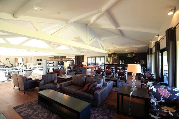 Fußball, EM 2016, Mannschaftsquartier Belgien in Le Pian Medoc Mannschaftshotel des belgischen Nationalteam (BEL) - Diables rouges pour l Euro Golf Hotel & Spa Resort au Pian Medoc - Bordeaux FOOTBALL : Camp de base de la Belgique pour l Euro 2016 - Pian Medoc - 12 04 2016 MarcdeTienda Panoramic 