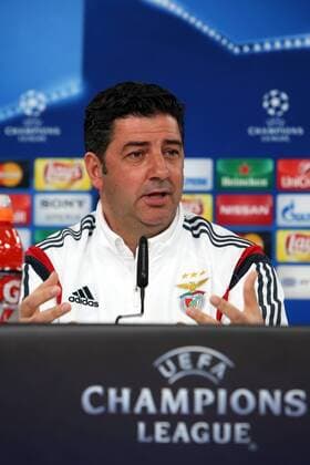 April 12, 2016 - Lisbon, Portugal - Rui Vitoria, head coach of Benfica looks on during a SL Benfica press conference PK Pressekonferenz ahead of the UEFA Champions League match against FC Bayern Muenchen at Estadio da Luz on April 12, 2016 in Lisbon, Portugal. SL Benfica - Press Conference  - ZUMAn230