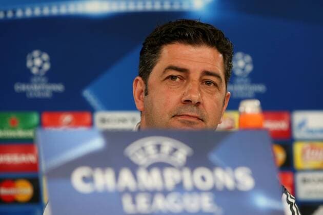 April 12, 2016 - Lisbon, Portugal - Rui Vitoria, head coach of Benfica looks on during a SL Benfica press conference PK Pressekonferenz ahead of the UEFA Champions League match against FC Bayern Muenchen at Estadio da Luz on April 12, 2016 in Lisbon, Portugal. SL Benfica - Press Conference  - ZUMAn230