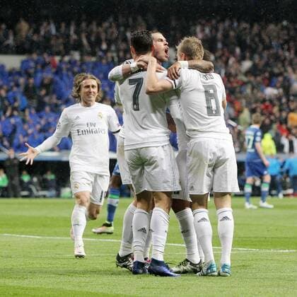 Lissabon Cristiano Ronaldo ( Real Madrid ) nach dem 2:0, Real Madrid vs. VfL Wolfsburg, Fussball, Champions League Viertelfinale, 12.03.2016, Copyright: Langer Eibner-Pressefoto EP_HLR