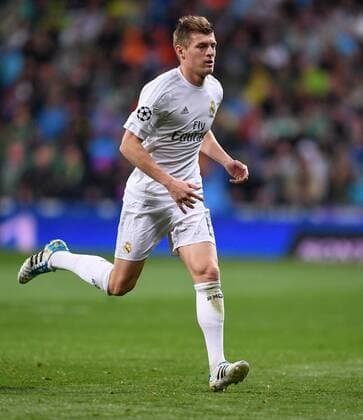 FUSSBALL CHAMPIONS LEAGUE SAISON 2015 2016 VIERTELFINALE RUECKSPIEL Real Madrid - VfL Wolfsburg 12.04.2016 Toni Kroos (Real Madrid) 