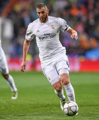 FUSSBALL CHAMPIONS LEAGUE SAISON 2015 2016 VIERTELFINALE RUECKSPIEL Real Madrid - VfL Wolfsburg 12.04.2016 Karim Benzema (Real Madrid) 