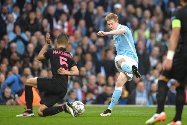 Kevin De Bruyne (man) FOOTBALL : Manchester City vs Paris St. Germain (PSG) - Champions League - 12 04 2016 AnthonyBIBARD FEPx 
