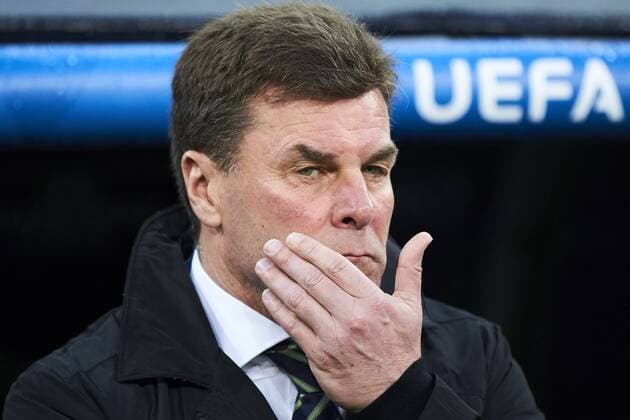 12.04.2016, xslx, Fussball UEFA Champions League, Real Madrid - VfLWolfsburg, emspor, v.l. Dieter Hecking coach (VFL Wolfsburg)