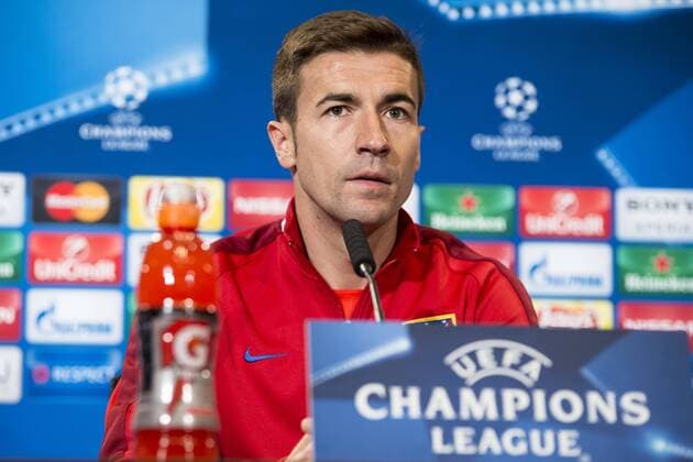 Gabi Fernandez during Atletico de Madrid s press conference PK Pressekonferenz the day before the EUFA Champions League match between Atletico de Madrid and FC. Barcelona at Vicente Calderon in Madrid. April 13, 2016.  (20160413005)