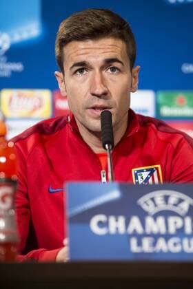 Gabi Fernandez during Atletico de Madrid s press conference PK Pressekonferenz the day before the EUFA Champions League match between Atletico de Madrid and FC. Barcelona at Vicente Calderon in Madrid. April 13, 2016.  (20160413007)