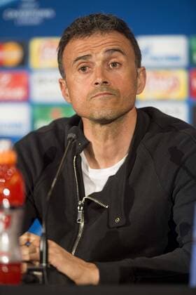 FC Barcelona Barca coach Luis Enrique during the press conference PK Pressekonferenz the day before UEFA Champions League match between Atletico de Madrid and FC Barcelona at Hotel Eurostars in Madrid. April 13, 2016.  (20160413041)