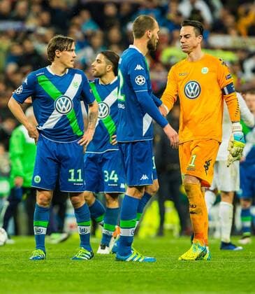 Dienstag 12.04.2016, Champions League - Viertelfinale, Rueckspiel in Madrid, Saison 2015 2016, Real Madrid - VfL Wolfsburg, 3:2, enttaeuscht, enttaeuschung, Wolfsburg DeFodi507