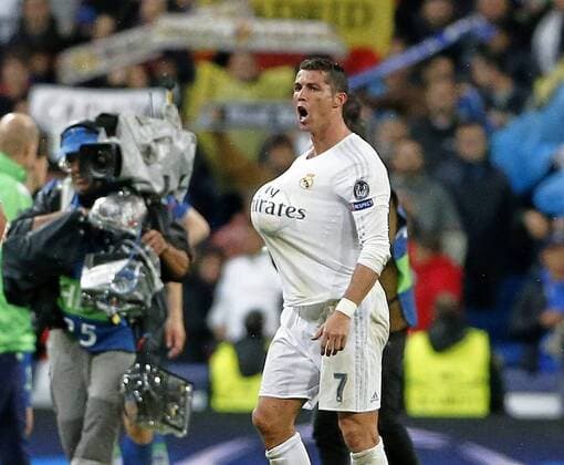 Champions League quarter-final second leg between VfL Wolfsburg and Real Madrid. In this picture, Cristiano Ronaldo. xCHEMAxREYx 