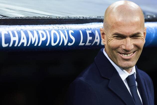 12.04.2016, xslx, Fussball UEFA Champions League, Real Madrid - VfLWolfsburg, emspor, v.l. Zinedine Zidane (coach Real Madrid CF)