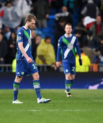 FUSSBALL CHAMPIONS LEAGUE SAISON 2015 2016 VIERTELFINALE RUECKSPIEL Real Madrid - VfL Wolfsburg 12.04.2016 Andre Schuerrle (VfL Wolfsburg) ist nach dem Abpfiff enttaeuscht 