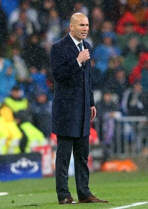Real Madrid s coach Zinedine Zidane during Champions League 2015 2016 Quarter-finals 2nd leg match. April 12,2016.  (20160412102)