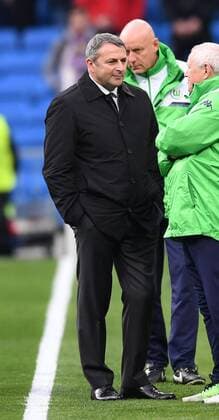 FUSSBALL CHAMPIONS LEAGUE SAISON 2015 2016 VIERTELFINAL RUECKSPIEL Real Madrid - VfL Wolfsburg 12.04.2016 Manager Klaus Allofs (VfL Wolfsburg) 