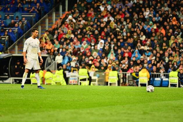 April 12, 2016 - Madrid, Spain - Real Madrid s Portuguese Cristiano Ronaldo, Pepe in action during Champions League football match Real Madrid vs Wolfsburg at Santiago Bernabeu stadium in Madrid on April 12, 2016. Real Madrid CF v VfL Wolfsburg - UEFA Champions League Quarter Final: Second Leg  - ZUMAn230