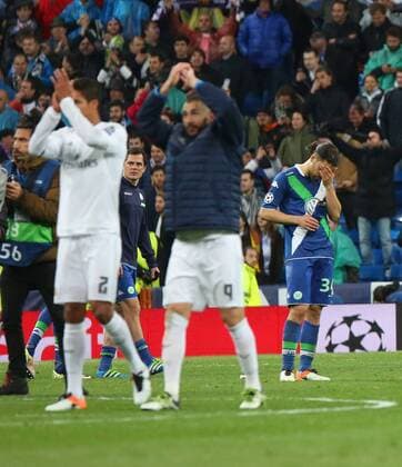 Madrid Real Madrid vs VfL, CL Madrid, Spanien. 12.04.2016, FUßBALL - Real Madrid vs VfL Wolfsburg, Viertelfinale, Champions League, Saison 2015-2016, Estadio Santiago Bernabeu. Bild zeigt: