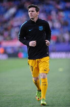 FC Barcelona Barca Forward, Lionel Andres Messi - MESSI, number 10 . Round Quarter-Finals 2nd leg of the CHAMPIONS league, soccer match between Atletico de Madrid - FC Barcelona at the Vicente Calderon estadium, Madrid - Spain (ESP) by April 13, 2016. PHOTO: Gregorio Lopez.  xGregorioxLopezx x SOCCERxSPAINx