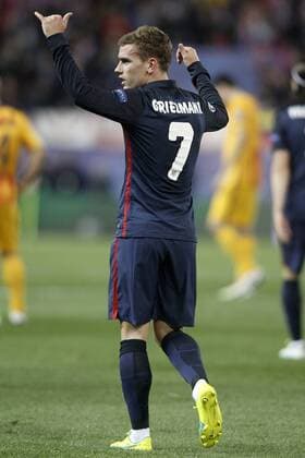 Atletico de Madrid s Antoine Griezmann celebrates goal during Champions League 2015 2016 Quarter-Finals 2nd leg match. April 13,2016.  (20160413104)